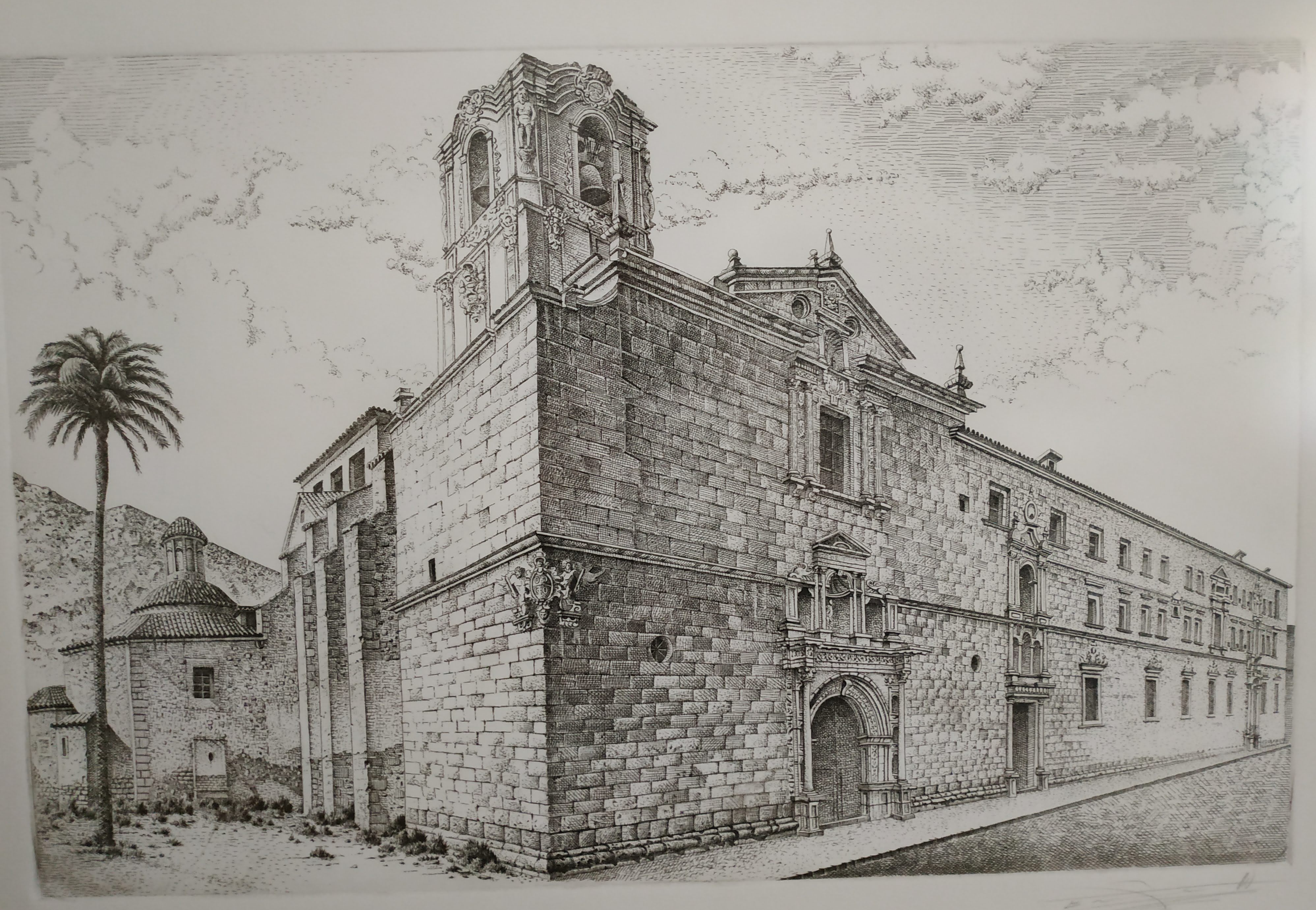 Grabado Colegio Santo Domingo de Orihuela