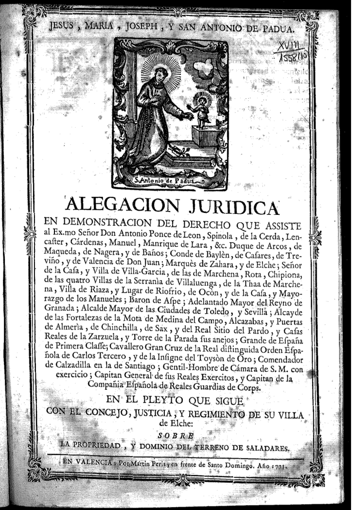 Alegación jurídica Elche Saladares