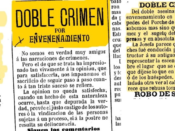 Juicio del jurado 1895: la Perla de Murcia. El día de los hechos, la instrucción y la calificación