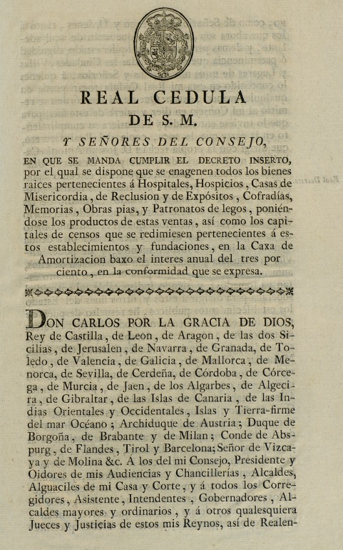 real cedula 1798